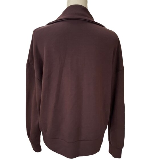Varley Keller Half Zip Pullover in Coffee Bean Brown Size Small - Picture 3 of 9